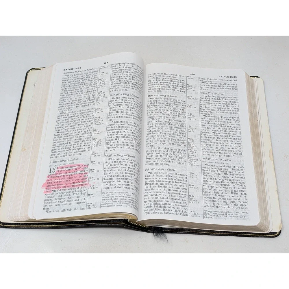 NIV Classic Reference Edition Bible 1988 Top Grain Black Leather‎ Zondervan USA